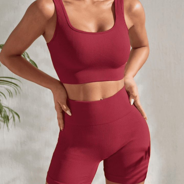 Women's Red Gym Sets Vital
