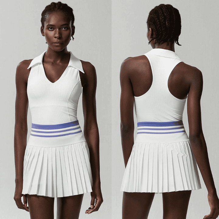 Women's White Gym Sets Polo