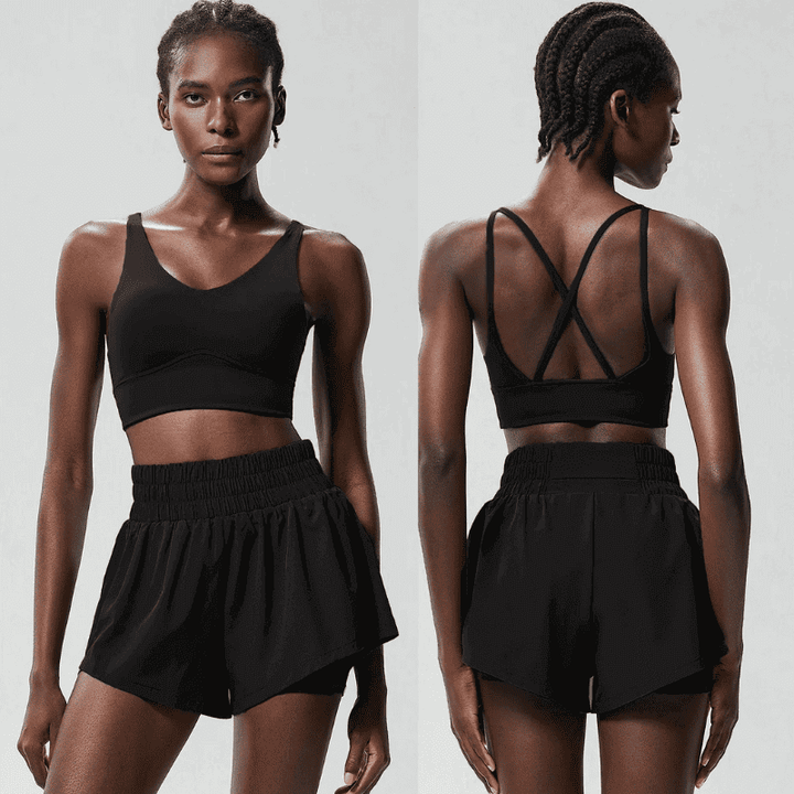 Women's Black Gym Sets Breeze