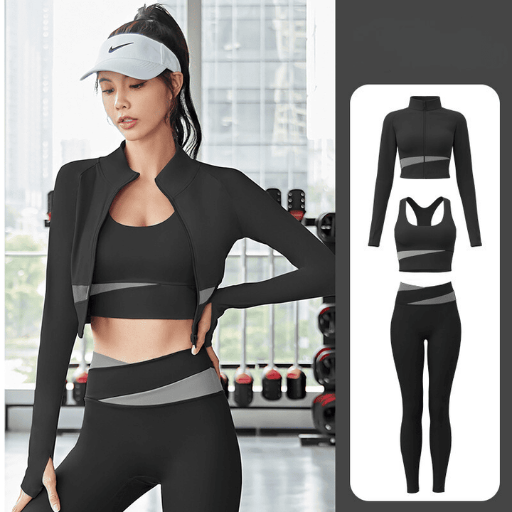 Women's Black Gym Sets Eva
