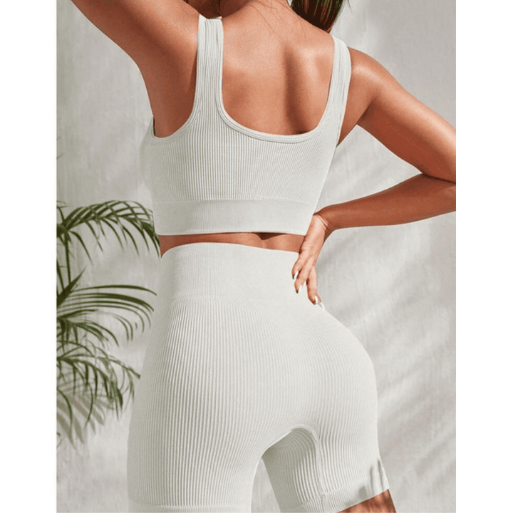 Women's White Gym Sets Vital